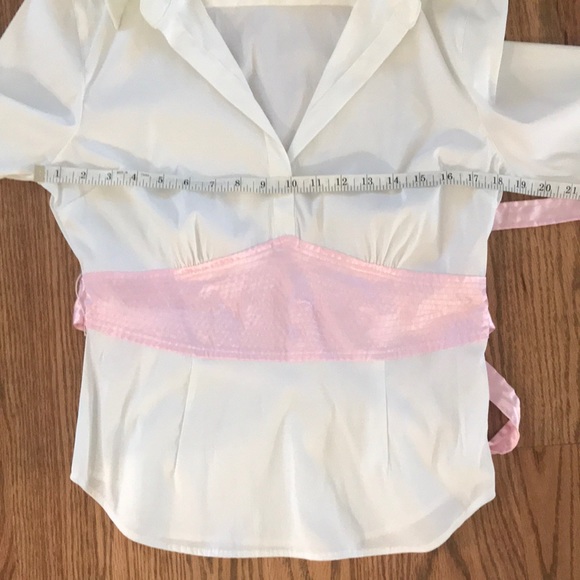 90s vintage belted wrap blouse - Picture 5 of 7